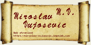 Miroslav Vujošević vizit kartica